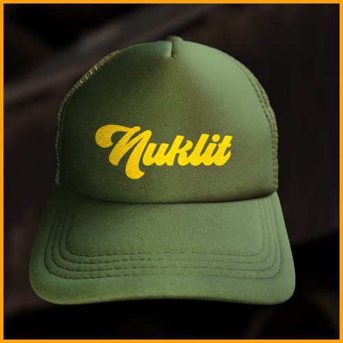 Nuklit - yellow Logo Trucker Hat, oliv